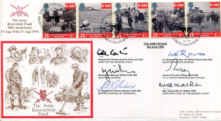 6 British General Charles Guthrie Michael Wilkes Jeremy Blacker Signed Autograph