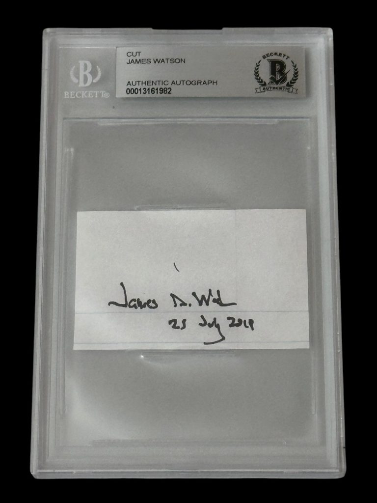 James Watson Nobel Prize Double Helix DNA Signed Autograph BAS Beckett