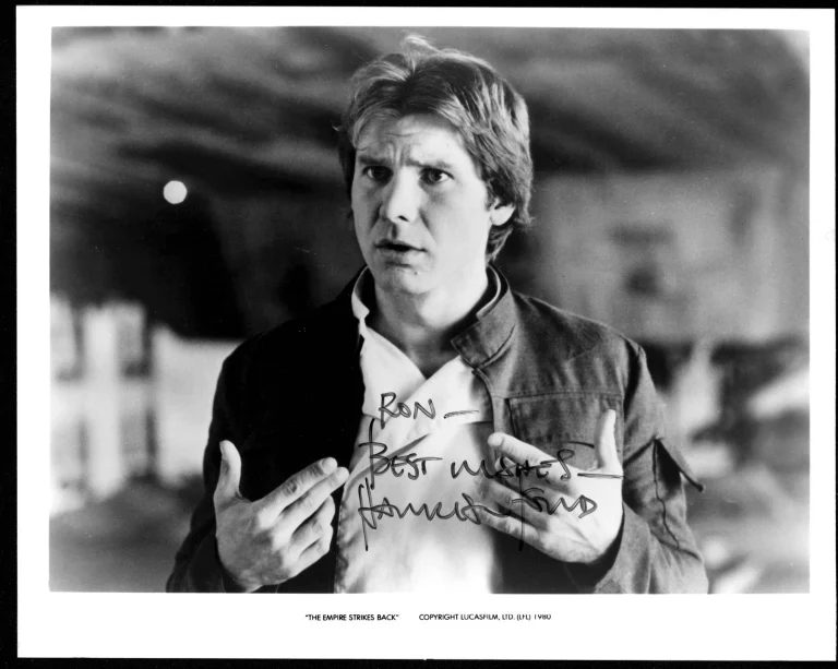Harrison Ford Vintage Full Name Signed Autographed Star Wars 8x10 Photo SWAU