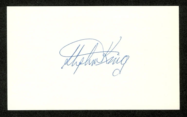 Stephen King Signed Autographed 3x5 Card SWAU Cert Horror Author Misery Carrie