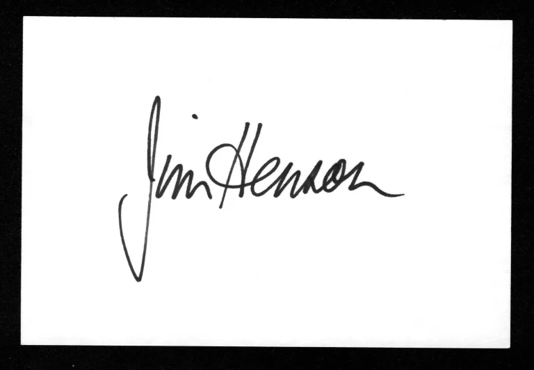 Jim Henson Signed Autographed 4x6 Card SWAU Cert The Muppets Kermit Ms Piggy