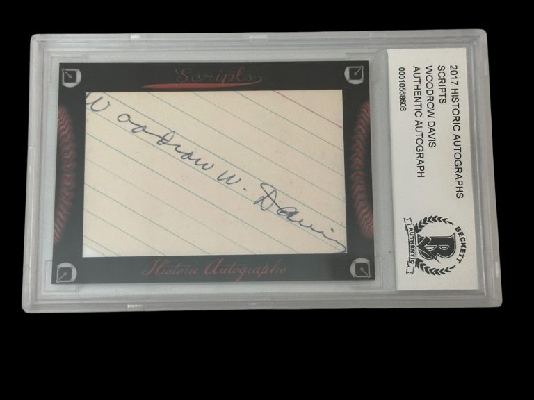 Woody Davis 1938 Detroit Tigers 2017 HA Scripts Signed Autograph BAS Beckett Sla