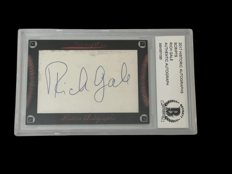 Rich Gale Kansas City Royals Boston Red Sox 2017 HA Scripts Signed Autograph BAS