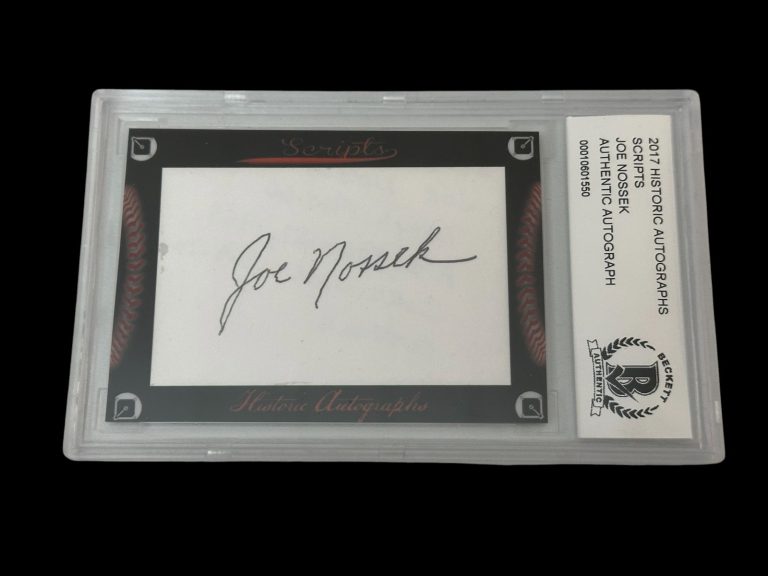 Joe Nossek Minnesota Twins Kansas City A's 2017 HA Scripts Signed Autograph BAS