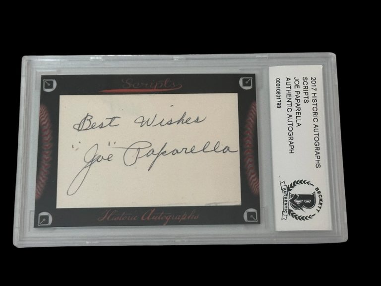 Joe Paparella World Series Umpire 2017 HA Scripts Signed Autograph BAS Beckett