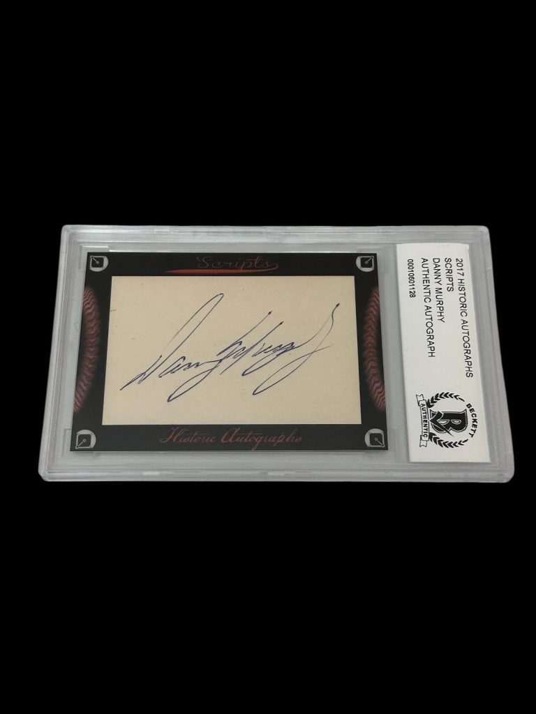Danny Murphy Chicago Cubs White Sox 2017 HA Scripts Signed Autograph BAS Beckett