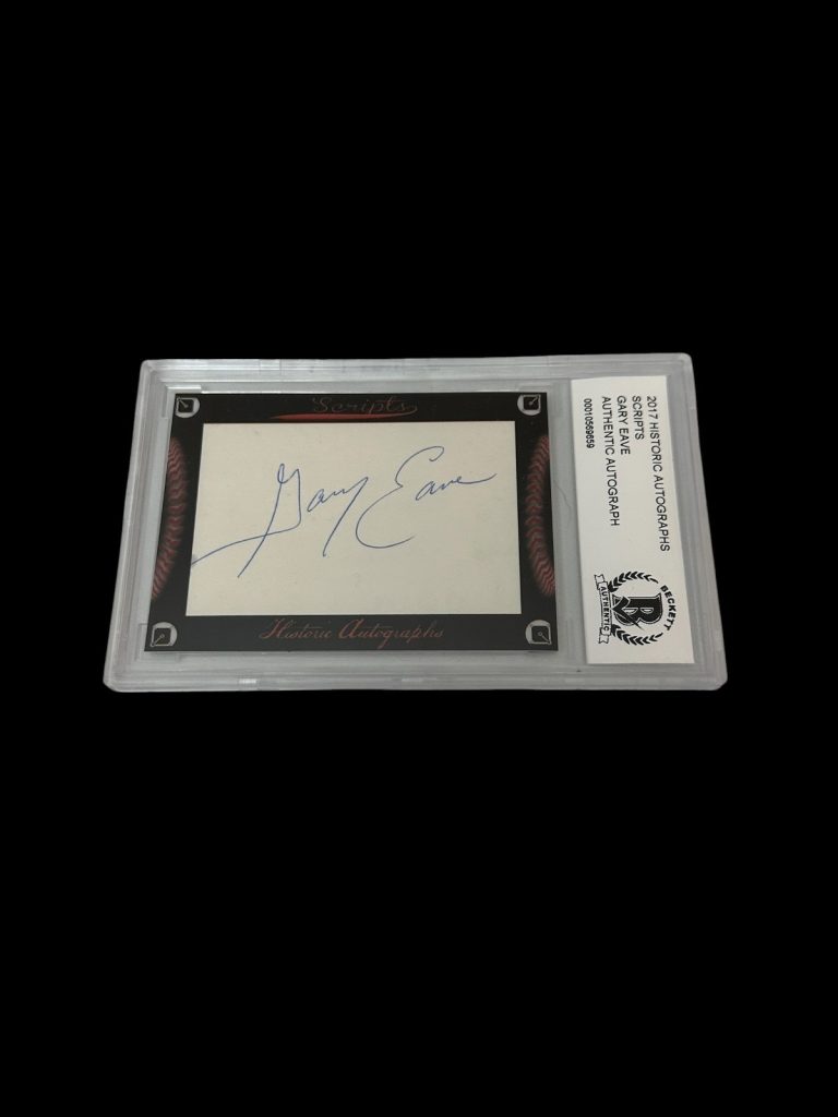 Gary Eave Atlanta Braves Mariners 2017 HA Scripts Signed Autograph BAS Beckett