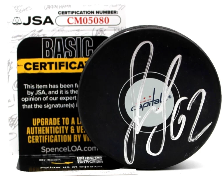 Ilya Protas Signed Washington Capitals Hockey Puck w/JSA COA CM05080