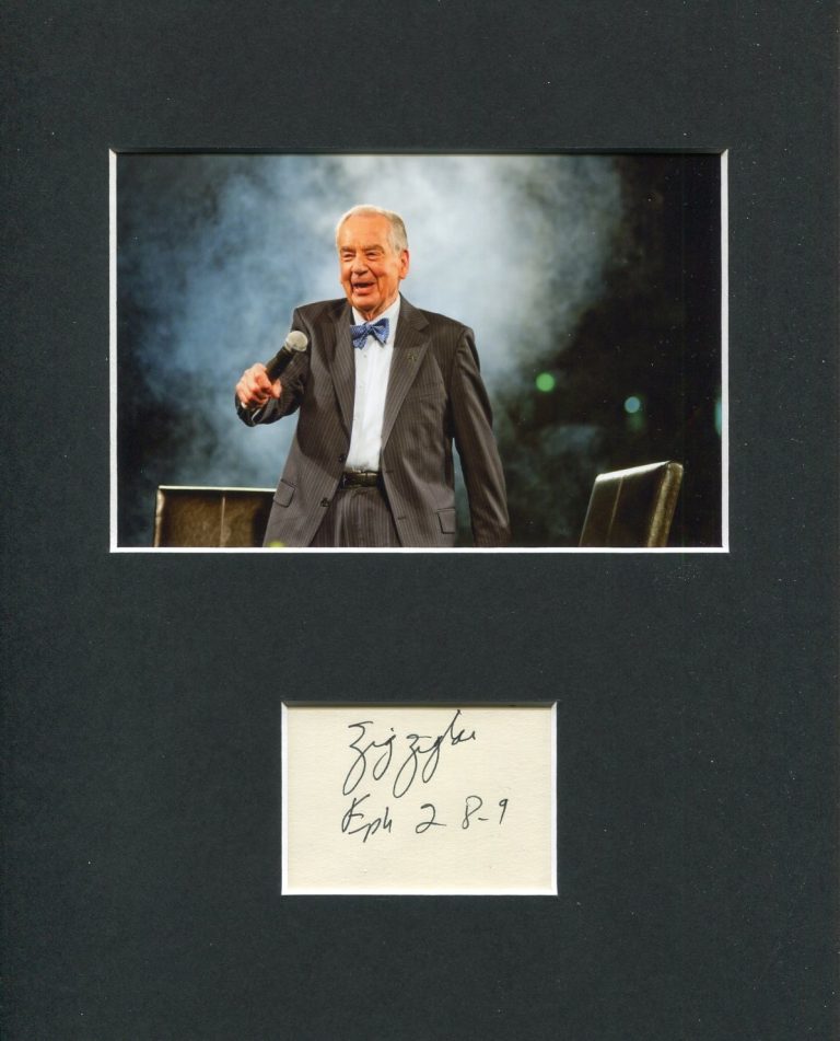 Zig Ziglar Motivational Speaker Author Salesmen Signed Autograph Photo Display