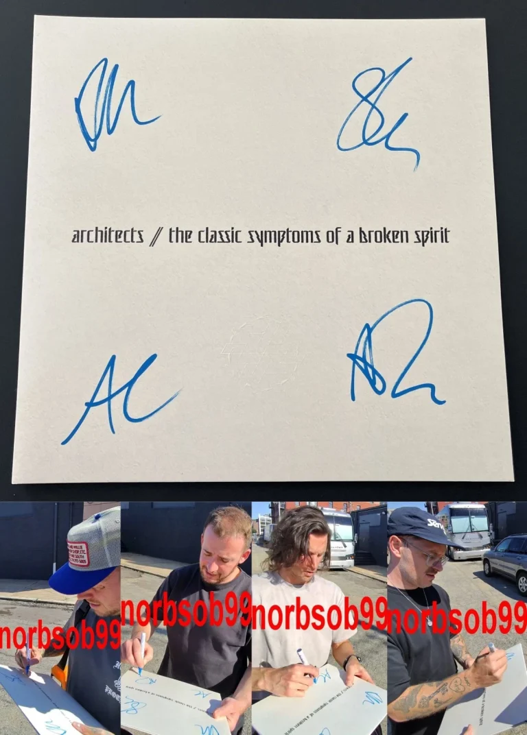 ARCHITECTS BAND SIGNED THE CLASSIC SYMPTOMS OF A BROKEN SPIRIT VINYL EXACT PROOF