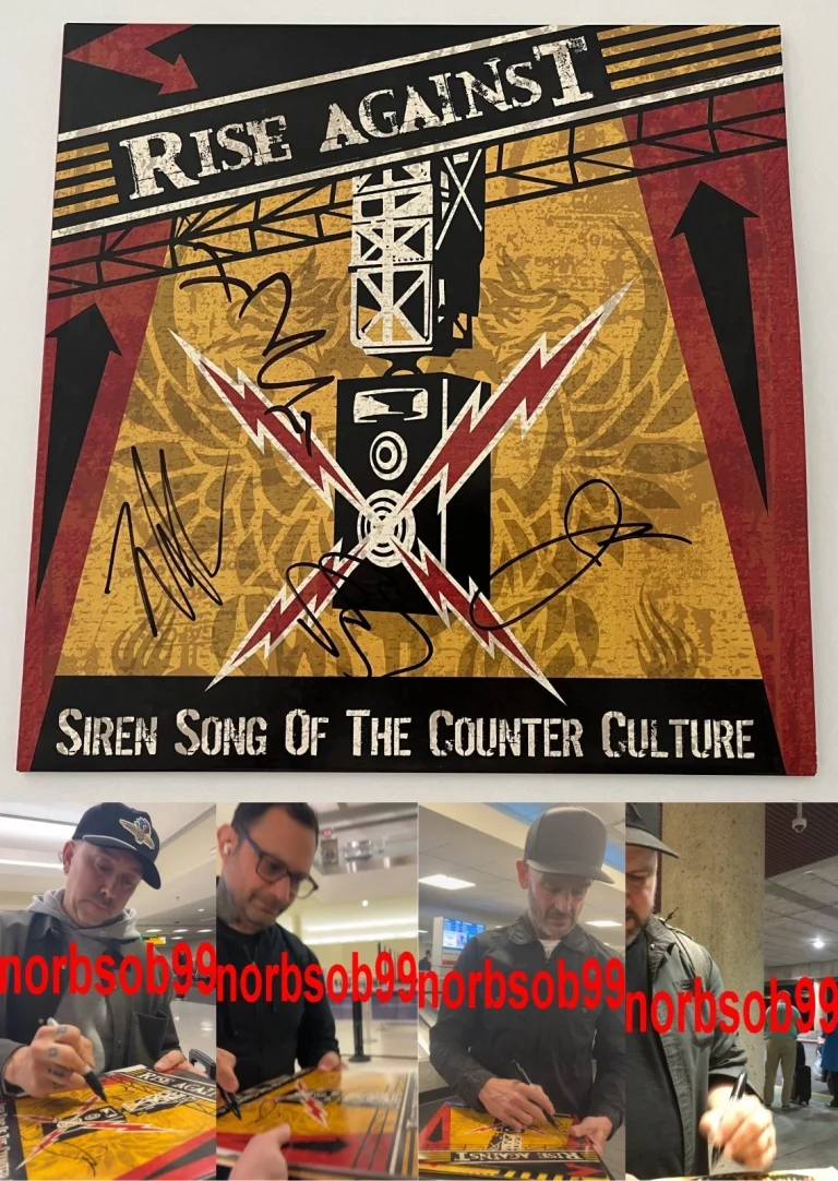 RISE AGAINST SIGNED SIREN SONG OF THE COUNTER CULTURE VINYL ALBUM w/EXACT PROOF
