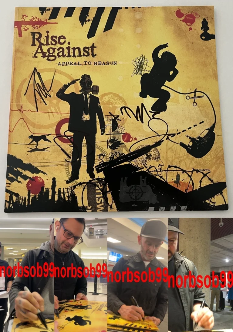RISE AGAINST SIGNED APPEAL TO REASON VINYL ALBUM TIM MCILRATH +3 w/EXACT PROOF