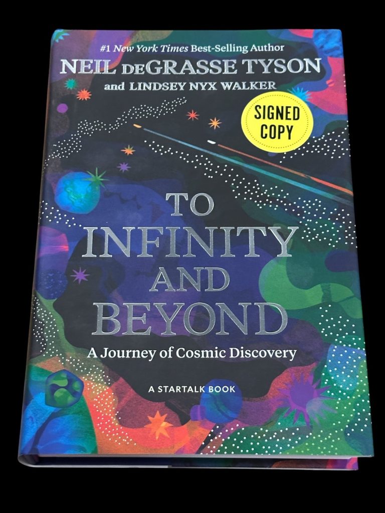 Neil DeGrasse Tyson Lindsey Nyx Walker Infinity And Beyond Signed Autograph Book