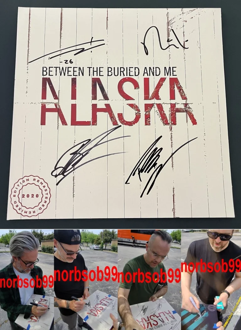 BETWEEN THE BURIED AND ME SIGNED AUTOGRAPH ALASKA VINYL ALBUM w/EXACT PROOF COA