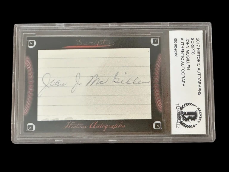 John McGillen Philadelphia Athletics A's 2017 HA Scripts Signed Autograph BAS