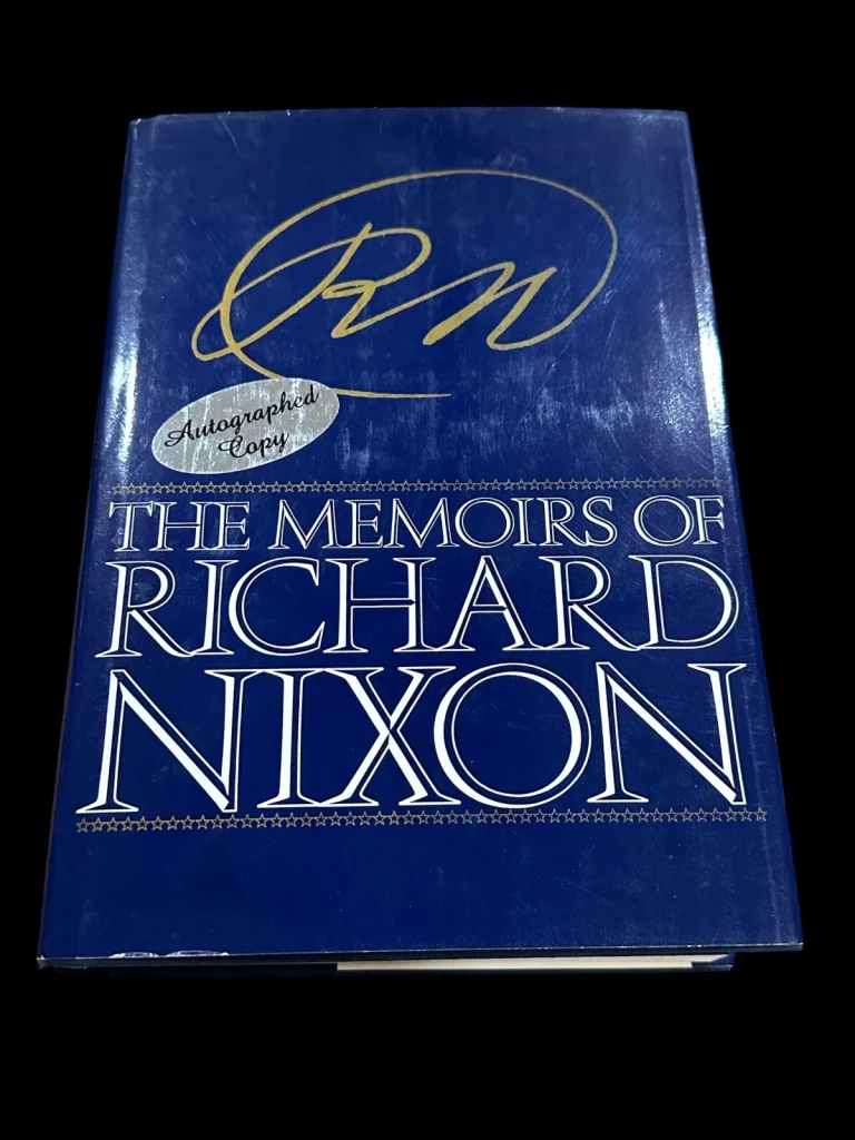 Richard Nixon The Memoirs US President Watergate Signed Autograph Book JSA
