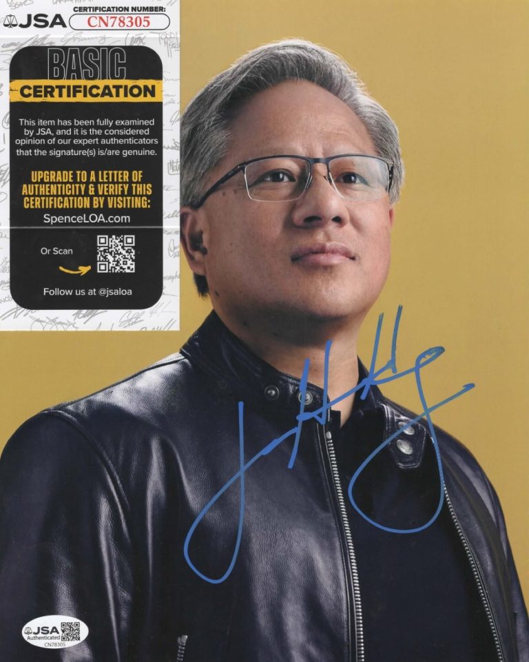 Jensen Huang Signed 8x10 Photo w/ JSA COA #CN78305 Nvidia Founder CEO