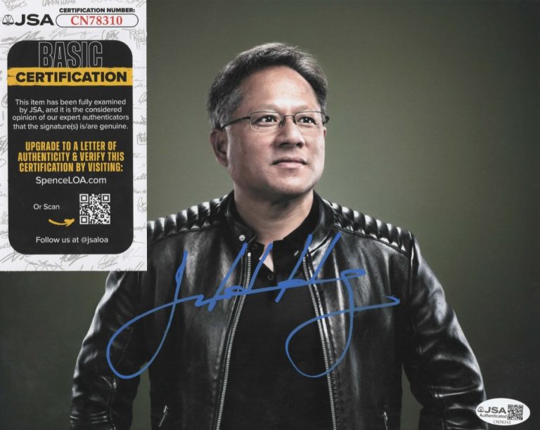 Jensen Huang Signed 8x10 Photo w/ JSA COA #CN78310 Nvidia Founder CEO
