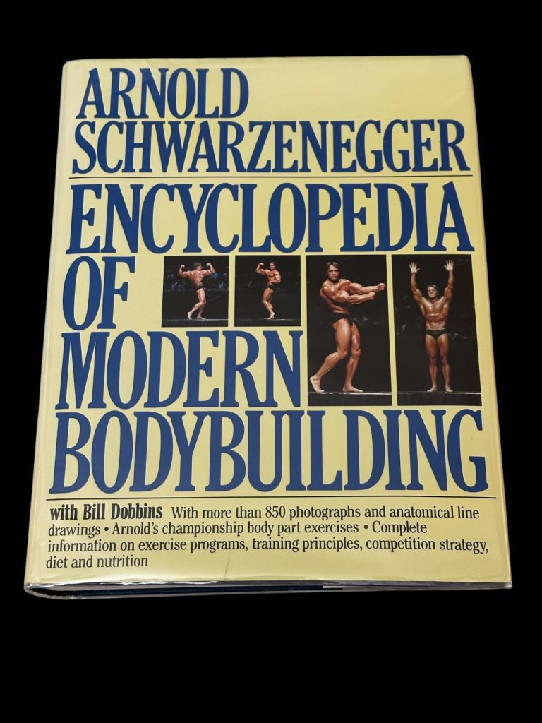 Arnold Schwarzenegger Encyclopedia Modern Bodybuilding Signed Autograph Book JSA