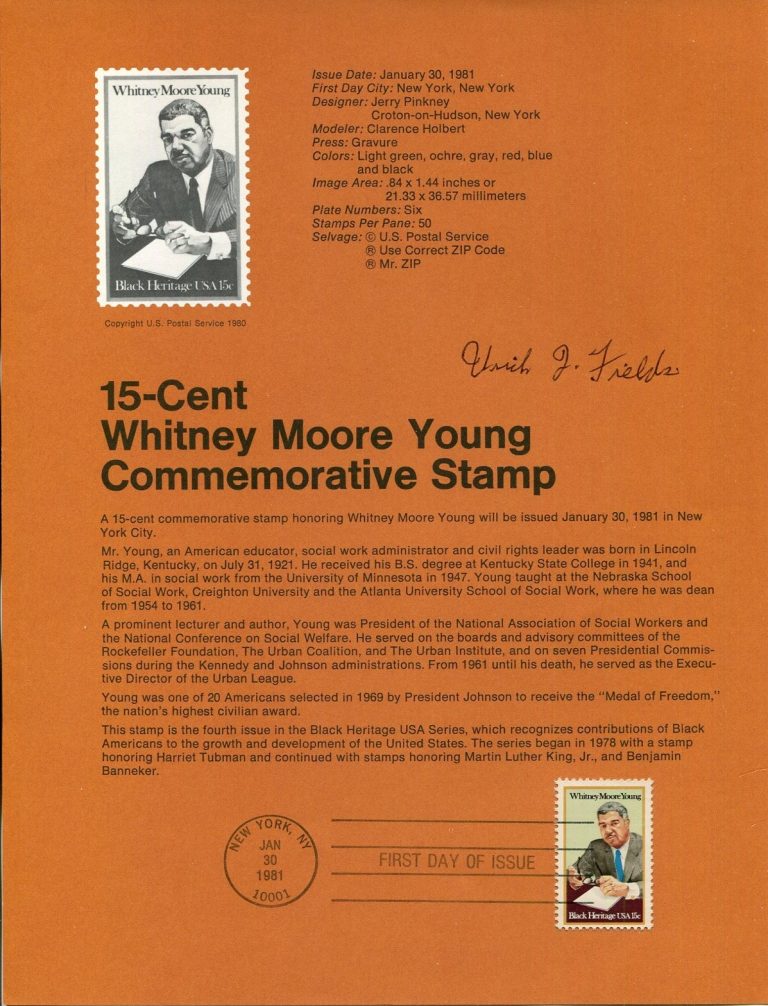 Uriah J. Fields Montgomery Bus Boycott Civil Rights Signed Autograph FDC Sheet