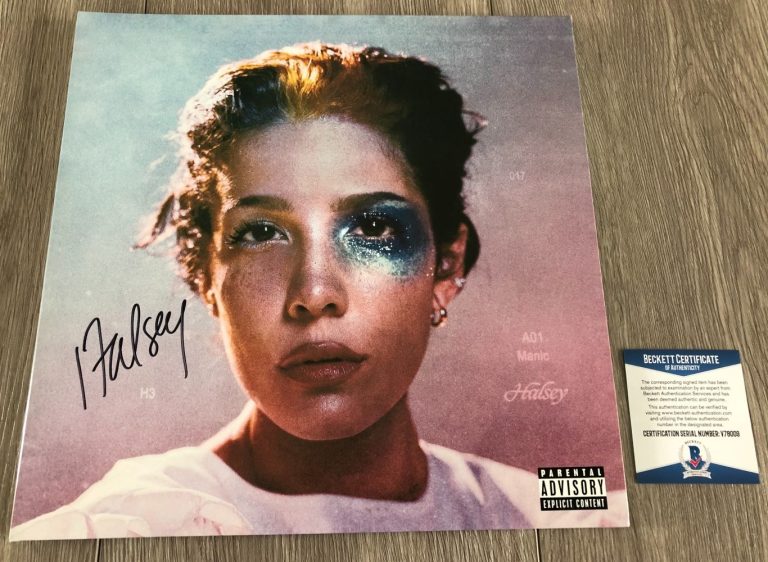 HALSEY SIGNED AUTOGRAPH MANIC CLEAR VINYL RECORD ALBUM w/ BECKETT BAS COA