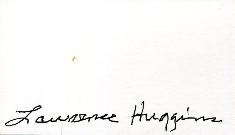 Lawrence Huggins Civil Rights Selma to Montgomery March Signed Autograph Card