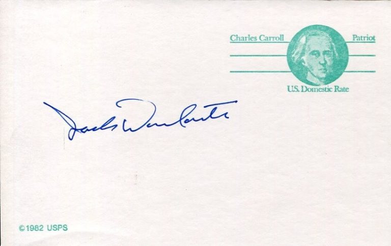 John Danforth US Ambassador United Nations Missouri US Senator Signed Autograph