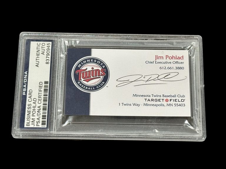 Jim Pohlad Minnesota Twins Owner Chairmen Signed Autograph Business Card PSA