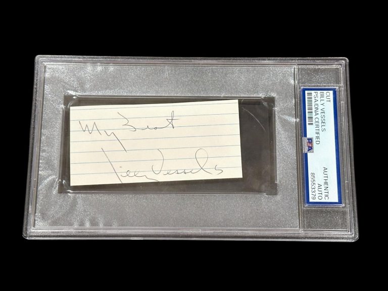 Billy Vessels OU Oklahoma Sooners Rare Heisman Signed Autograph PSA DNA Slab