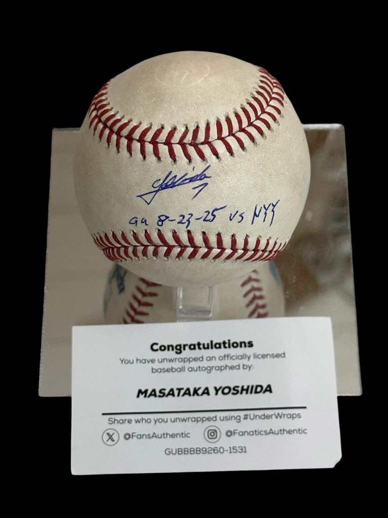 Masataka Yoshida Boston Red Sox Game Used Signed Autograph Baseball MLB Fanatics