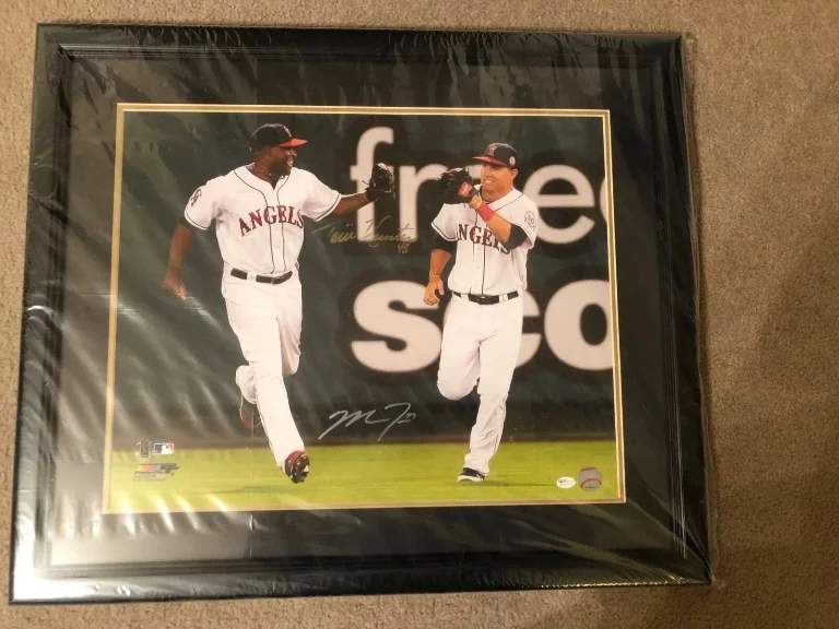 Mike Trout Torii Hunter Signed 16x20 Photo Online Authentics Coa Rookie Auto