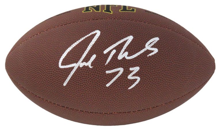 Joe Thomas BROWNS Signed Wilson Super Grip Full Size NFL Football - SCHWARTZ COA