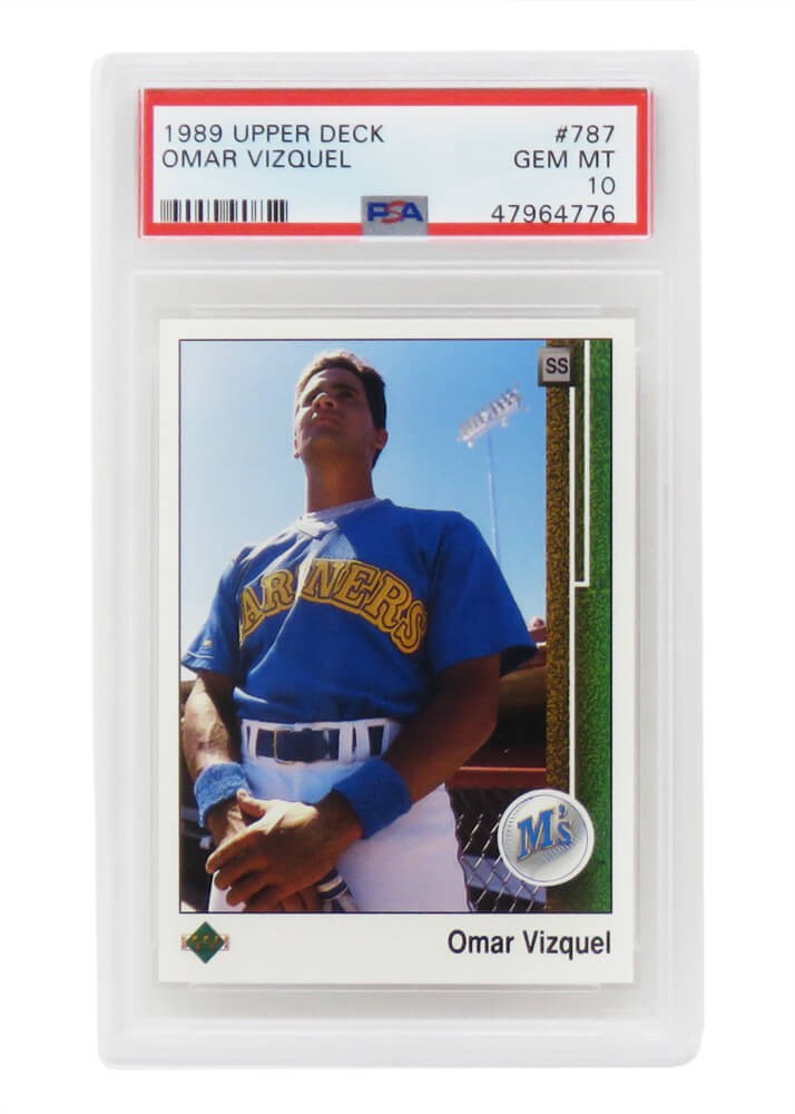 Omar Vizquel Mariners 1989 Upper Deck #787 RC Rookie Card - PSA 10 GEM MINT