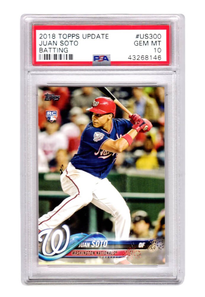 Juan Soto (Nationals) 2018 Topps Update #US300 RC Rookie Card - PSA 10 GEM MINT
