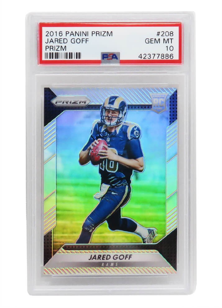 Jared Goff 2016 Panini Prizm Football #208 Prizm RC Rookie Card -PSA 10 GEM MINT