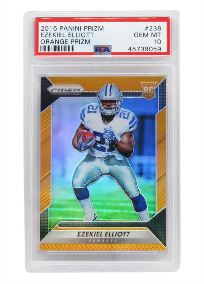 Ezekiel Elliott 2016 Panini Prizm #238 ORANGE Prizm Rookie Card PSA 10 GEM MINT