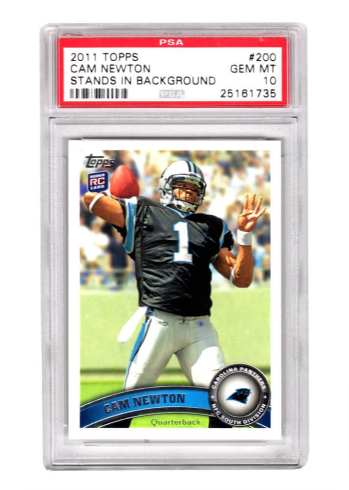 Cam Newton 2011 Topps Stands/Backgrnd #200 RC Rookie Card PSA 10 (Silver Label)