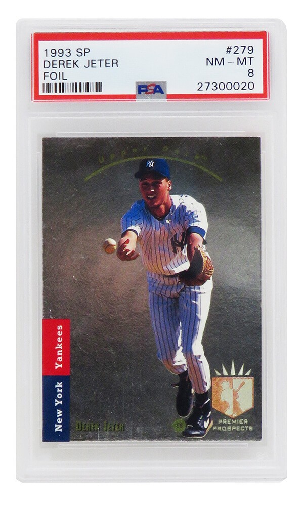 Derek Jeter (New York Yankees) 1993 SP Foil RC Rookie Card #279 -PSA 8 NM-MT (A)