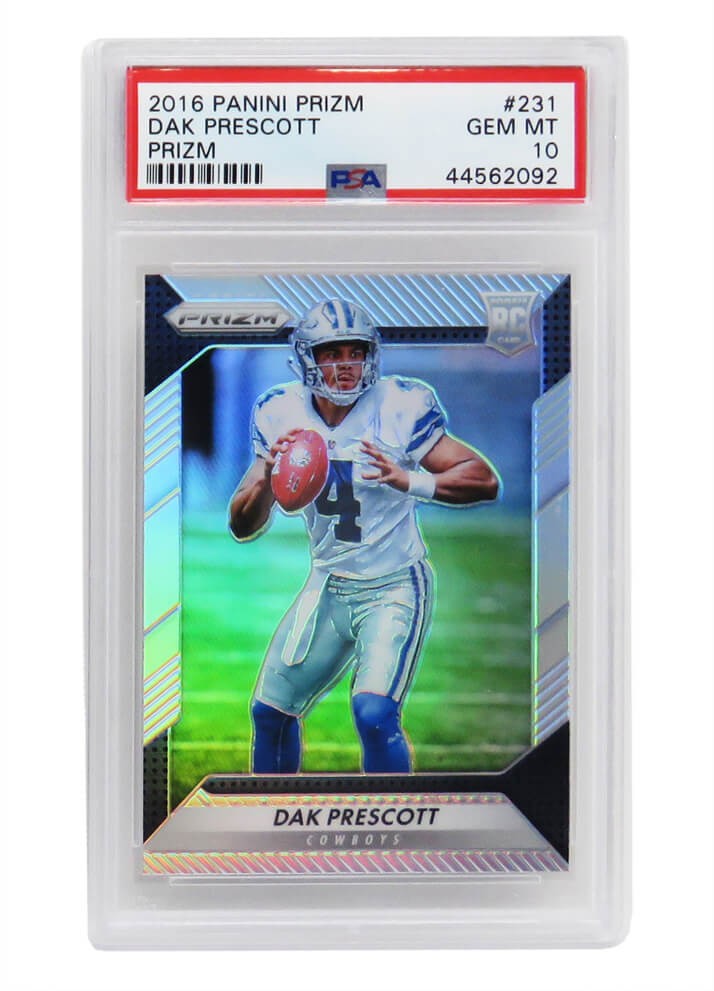 Dak Prescott Cowboys 2016 Panini Prizm #231 Prizm RC Rookie Card PSA 10 GEM MINT