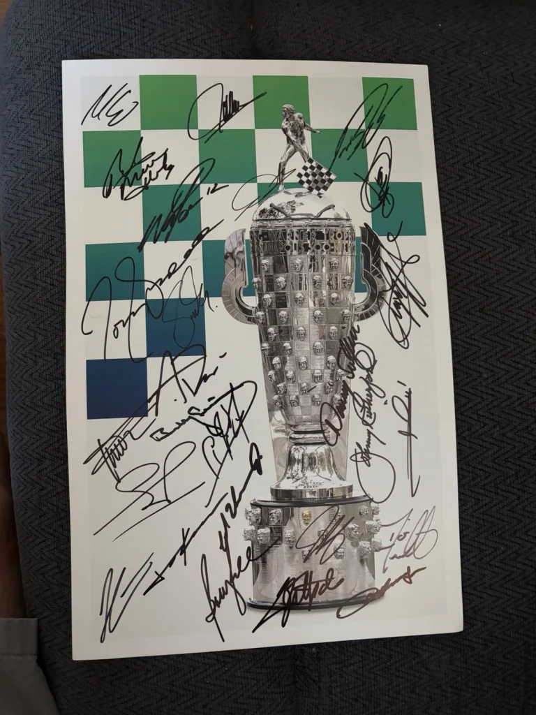 26 Winners Signed 11 x 17 Indianapolis Indy 500 Photo Foyt Andretti Unser Mears