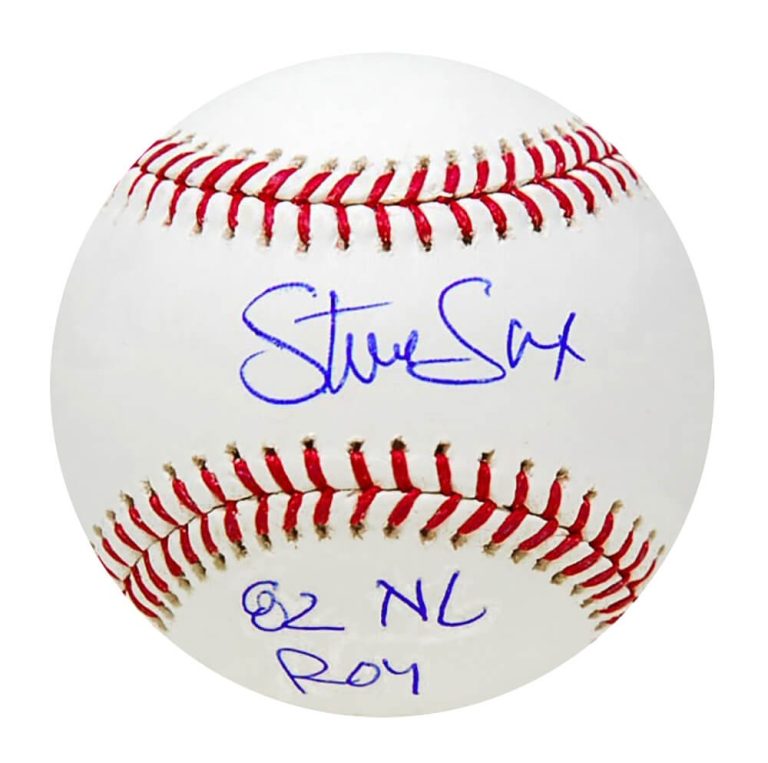 Steve Sax Signed Rawlings MLB Baseball w/82 NL ROY - (SCHWARTZ SPORTS COA)