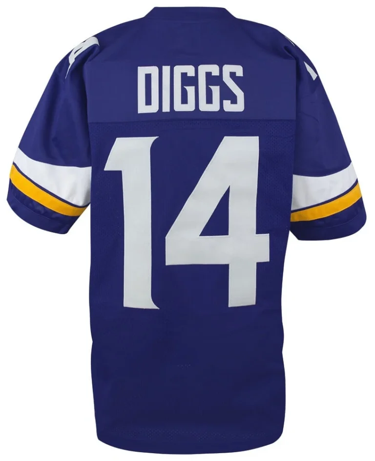 Stefon Diggs Purple Custom Football Jersey (Size X-Large)