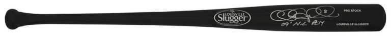 Chris Coghlan Signed Louisville Slugger Pro Black Baseball Bat w/09 ROY (SS COA)