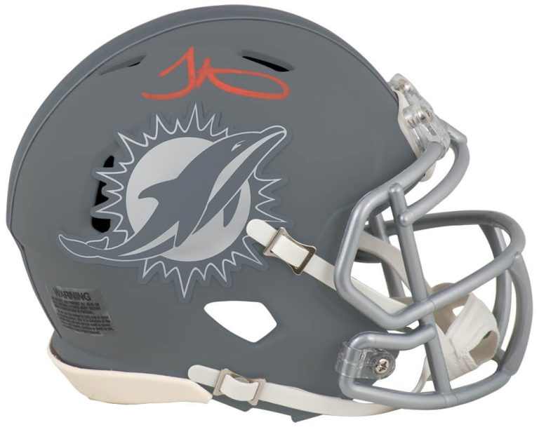 Tyreek Hill Signed Miami Dolphins SLATE Riddell Mini Helmet  - (SCHWARTZ COA)