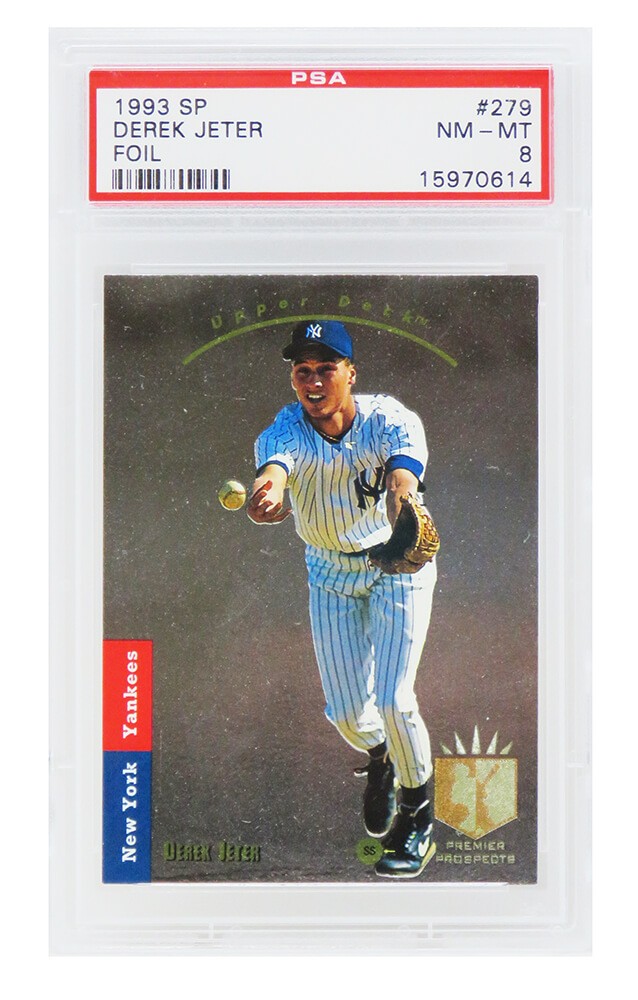 Derek Jeter (New York Yankees) 1993 SP Foil RC Rookie Card #279 -PSA 8 NM-MT (B)