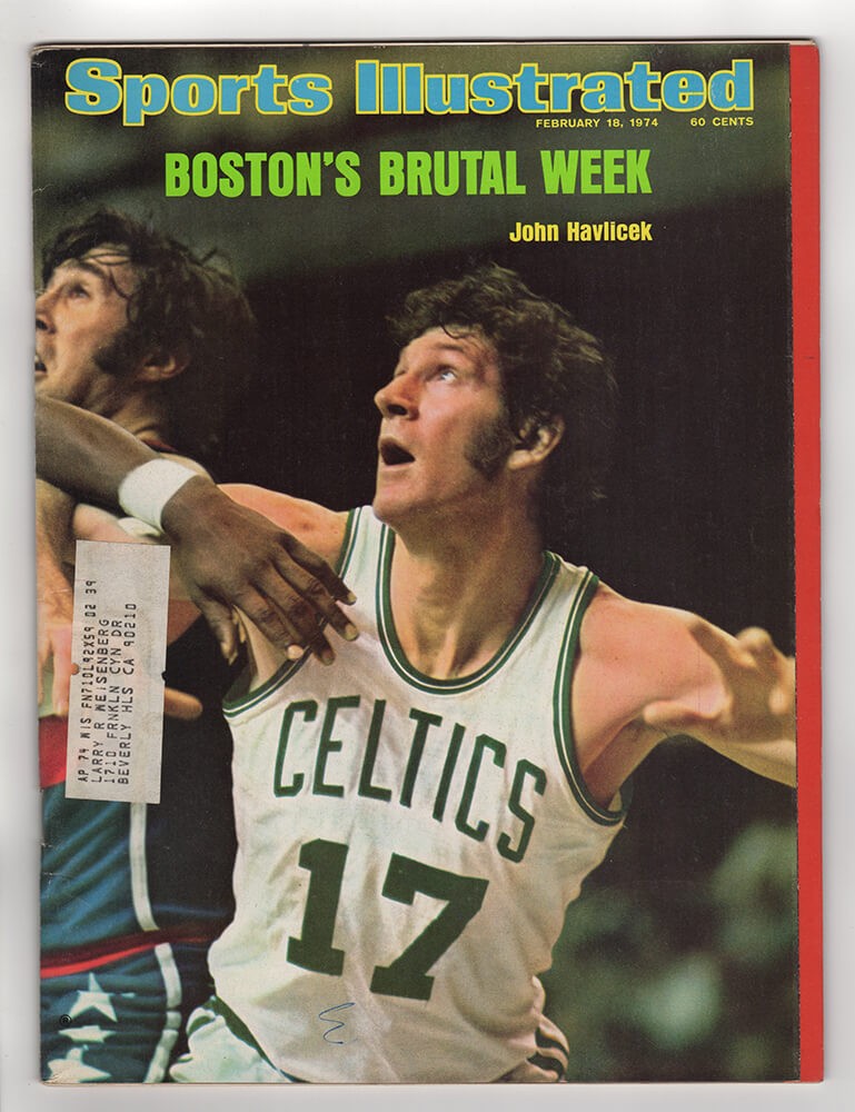John Havilcek Unsigned Celtics Sports Illustrated Magazine Feb 18,1974 -Lot of 4