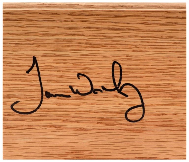 James Worthy (LOS ANGELES LAKERS) Signed 5×6 Floor Piece - (SCHWARTZ COA)