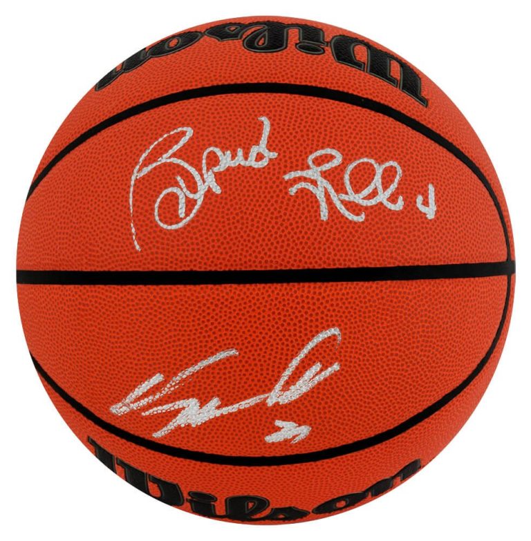 Spud Webb & Dominique Wilkins Signed Wilson I/O NBA Basketball - (SCHWARTZ COA)