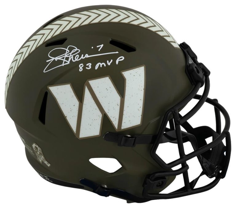 Joe Theismann Signed Commanders SALUTE Riddell F/S Rep Helmet w/MVP - (SS COA)