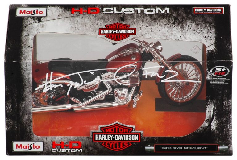 Henry Winkler Signed 2014 CVO Breakout 1:12 Scale Motorcycle w/Fonz - (SS COA)